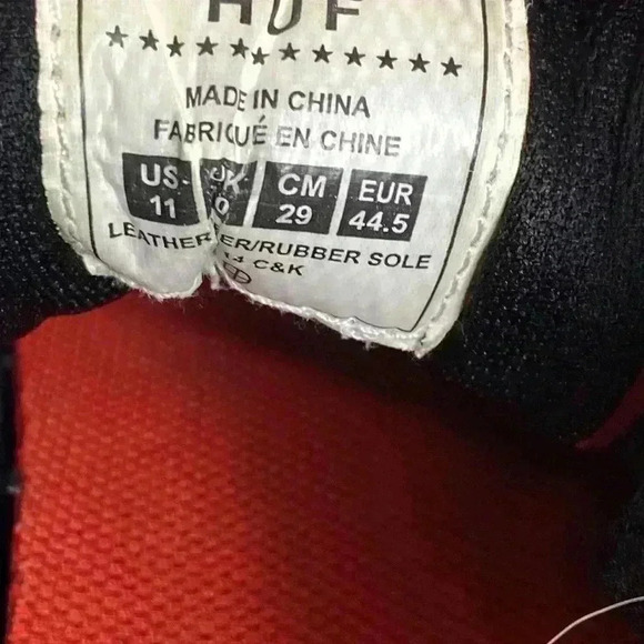 HUF Choice Classic Shoes Red Men's Size 11 - Picture 7 of 8